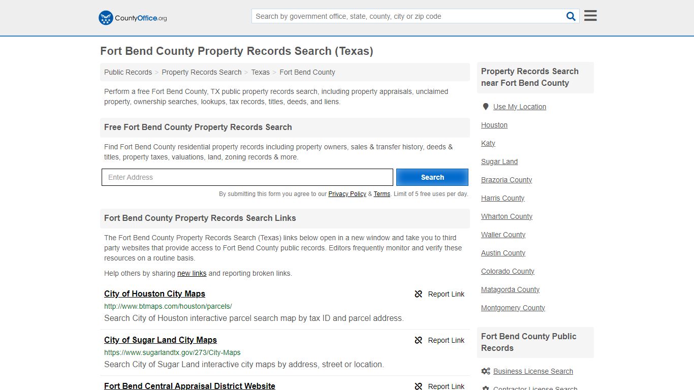 Fort Bend County Property Records Search (Texas) - County Office